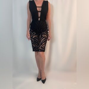 Fashion Nova Black Textured Dress